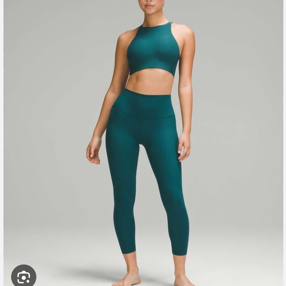 Lululemon Align Ribbed HR Legging 25in Storm Teal Sz 2 - Picture 1 of 6